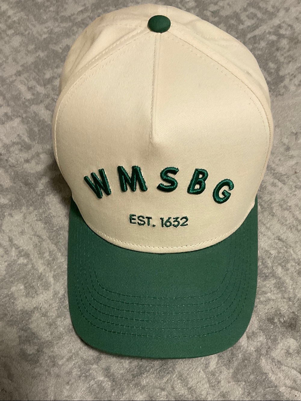 Cream and Green Baseball Cap - Est. 1632